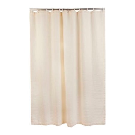 Component Sourcing International CSI Bathware 66" x 72" Assure„¢ Heavy-Duty Commercial Shower Curtain W/ Hooks, White - CUR66x72 CUR66x72